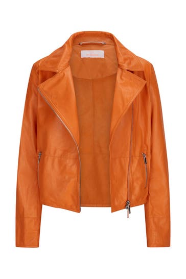 MILESTONE Lederjacke orange