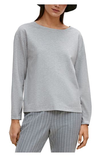 COMMA, Langarmshirt grau