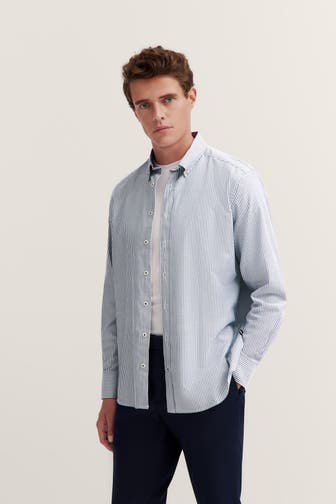 BUGATTI Casual-Hemd gestreift Regular Fit