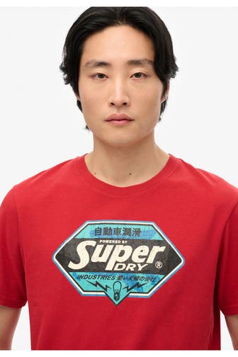 SUPERDRY T-Shirt 'Gasoline Graphic' rot