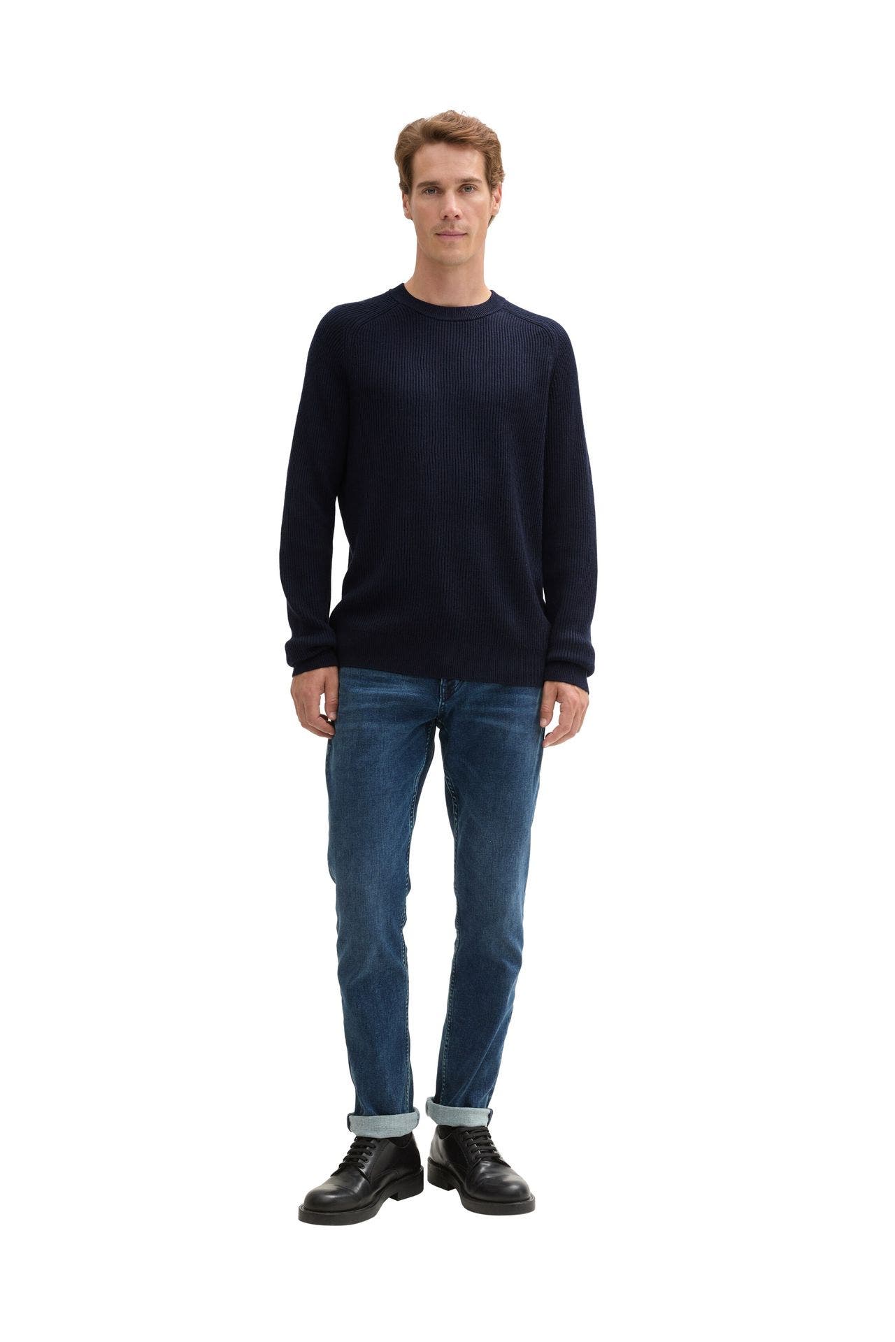 TOM TAILOR Wollmix-Strickpullover navy, Bild 1