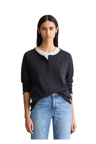 MARC O'POLO DENIM Longsleeve schwarzblau