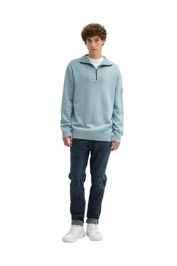 TOM TAILOR Light blue knitted vest top