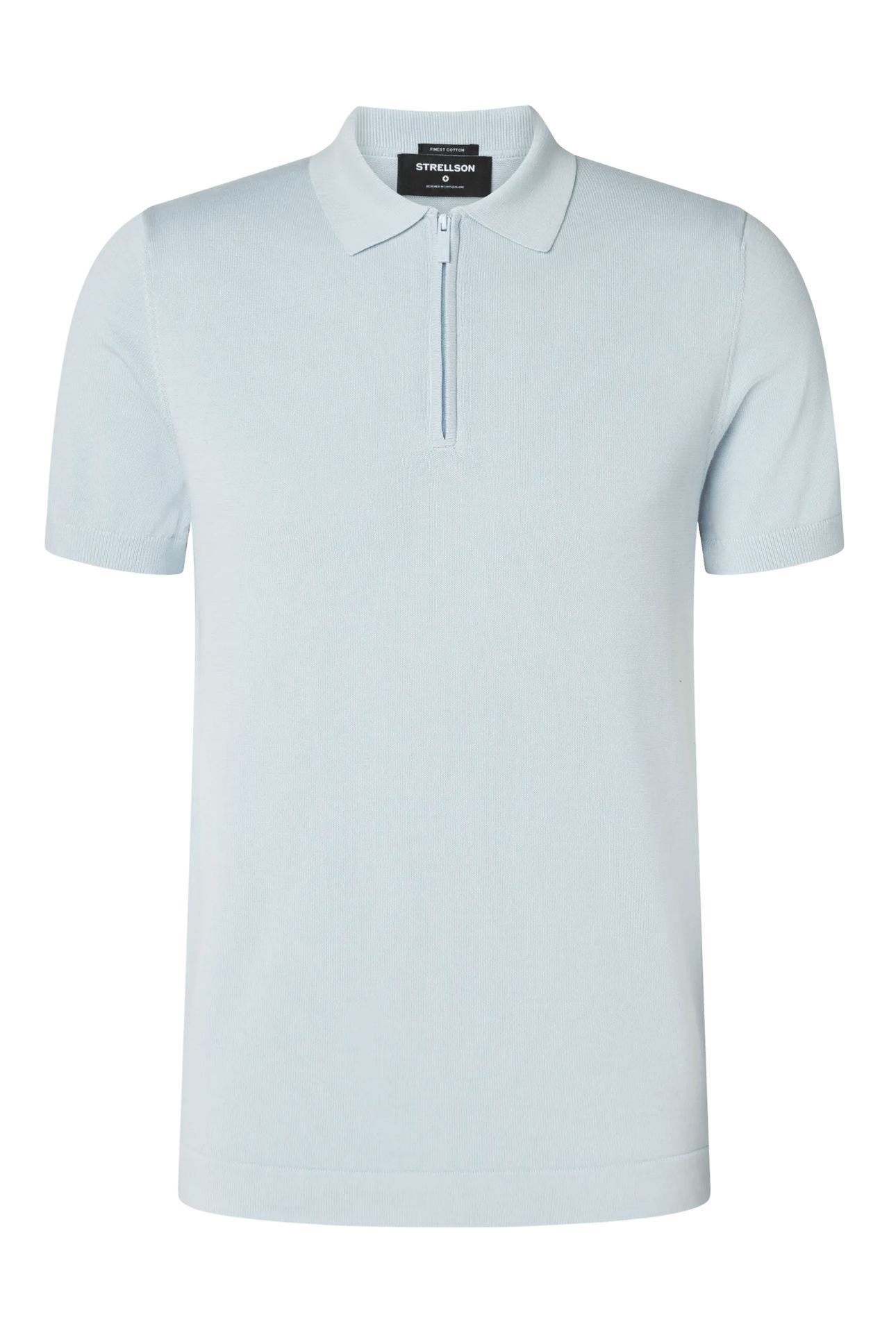 STRELLSON Feinstrick-Polo 'Vincent' hellblau, Bild 1