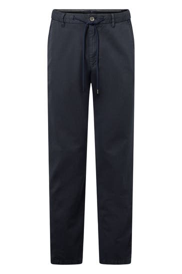 JOOP! Chino Leinen-Mix Chino Maxton in Grau Dark Blue                  404 Bootcut