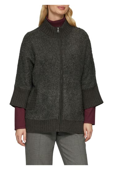 S.OLIVER BLACK LABEL Strickjacke dunkelgrau