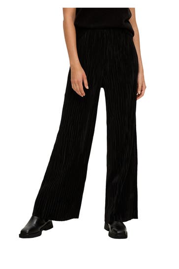 S.OLIVER BLACK LABEL Plissee-Hose schwarz