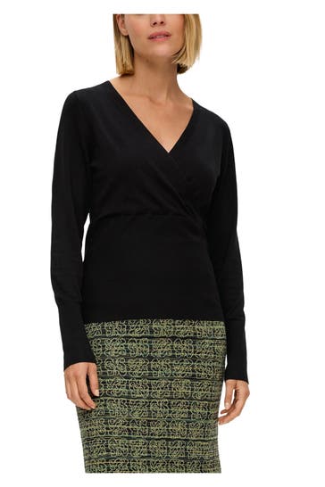 S.OLIVER BLACK LABEL Strickpullover schwarz