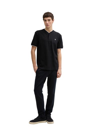 TOM TAILOR Kurzarmshirt schwarz
