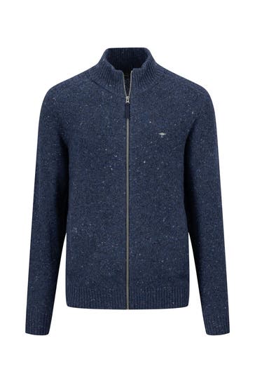 FYNCH-HATTON Wollmix-Strickjacke navy