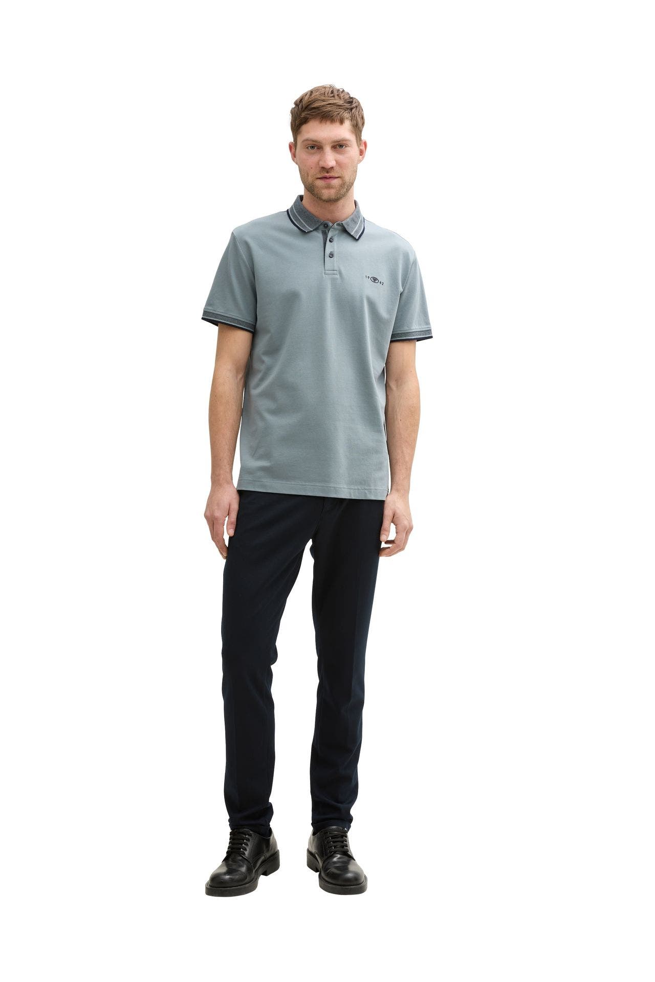 TOM TAILOR Polo-Shirt graublau, Bild 1