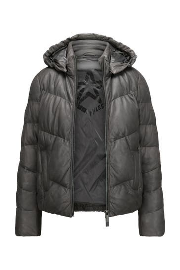 MILESTONE Lammnappa-Steppjacke steingrau