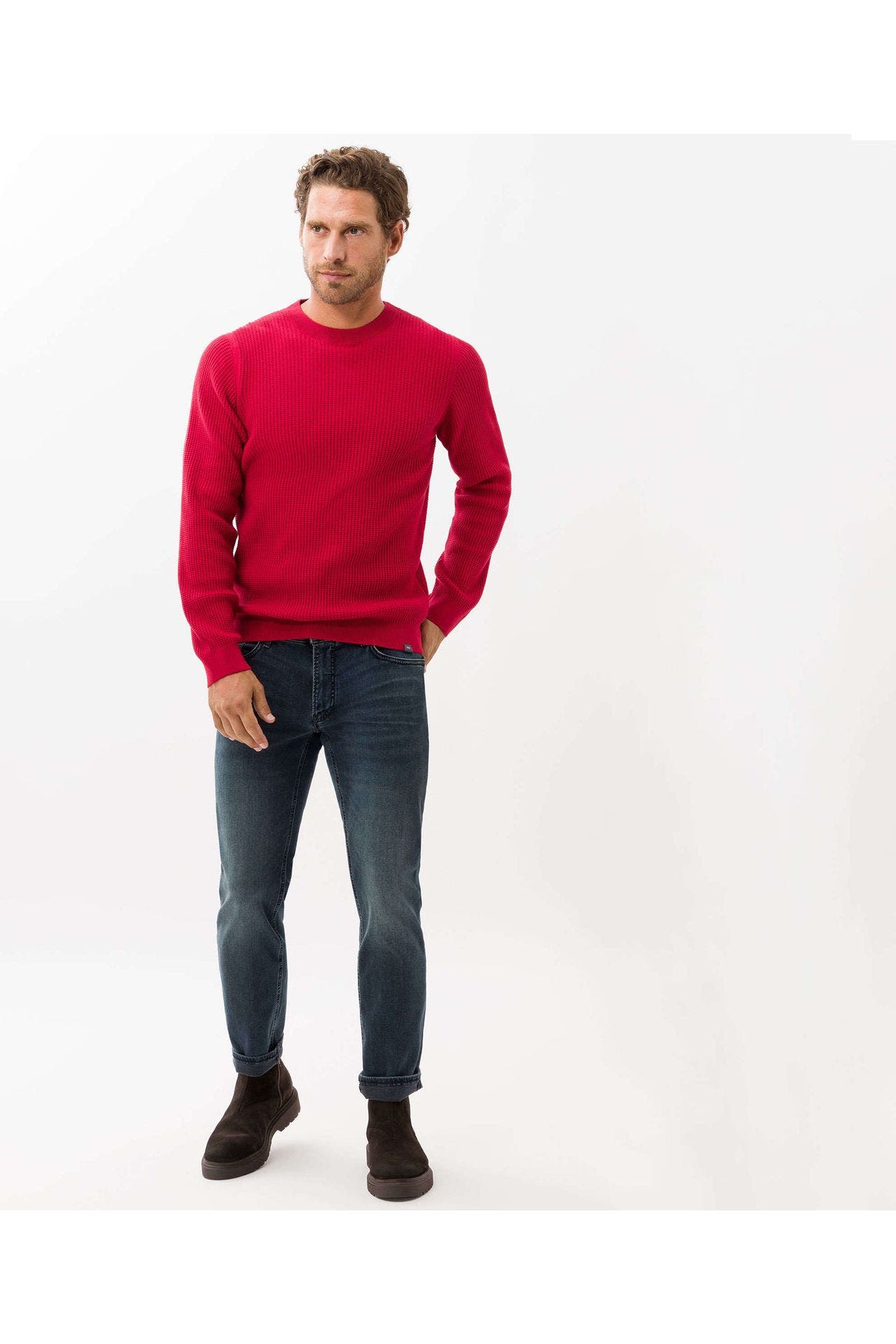 BRAX Strickpullover rot, Bild 1