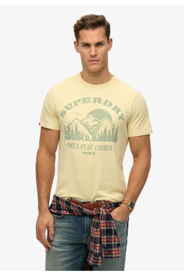 SUPERDRY Shirt 'Outdoor Mono' light yellow