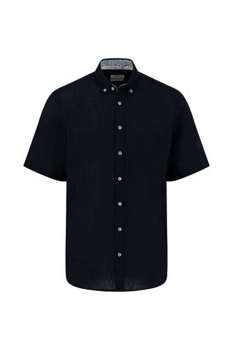 FYNCH-HATTON Kurzarmhemd nachtblau Regular Fit