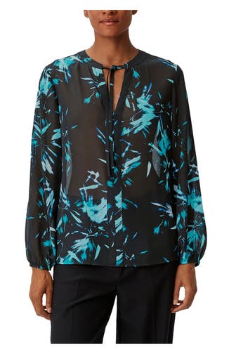 COMMA, Casual-Bluse gemustert