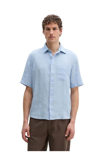 MARC O'POLO Kurzarmhemd hellblau