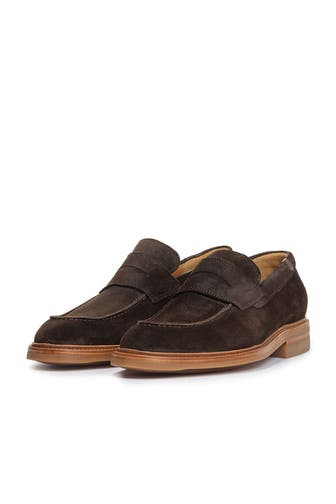 FLORIS VAN BOMMEL Slipper 'Napper' dunkelbraun Wide Fit