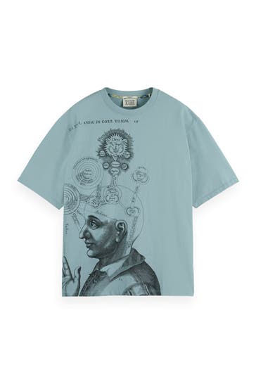 SCOTCH & SODA T-Shirt taubenblau