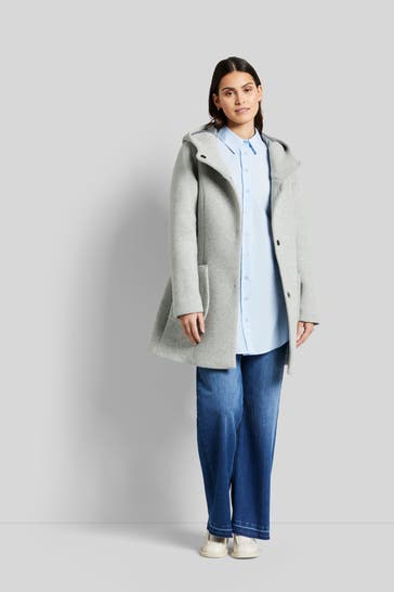 BUGATTI Wollmix-Mantel grau