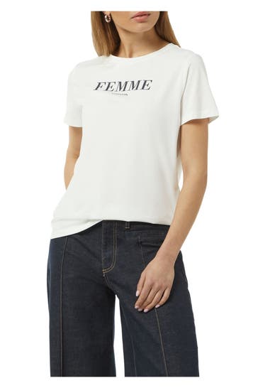 COMMA, T-Shirt weiß