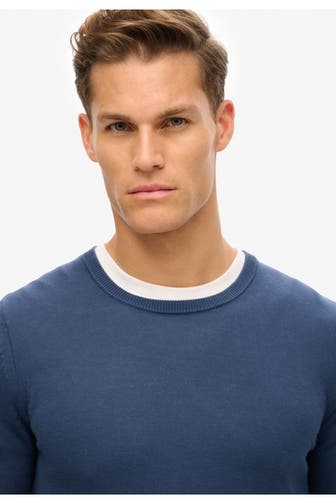 SUPERDRY Strickpullover 'Essentials' azurblau