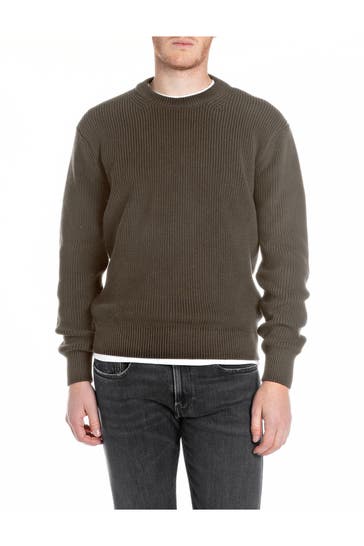 REPLAY Strickpullover oliv
