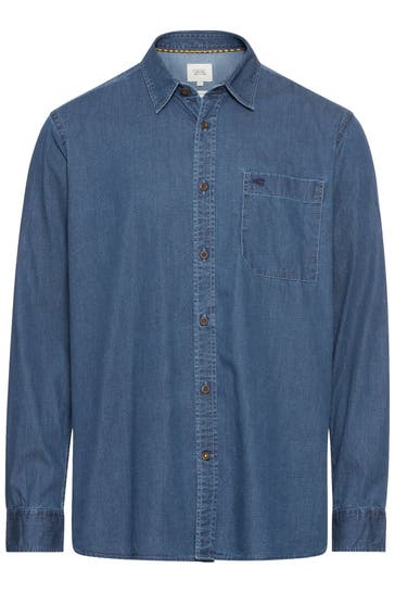 CAMEL ACTIVE Casual-Hemd blau gemustert