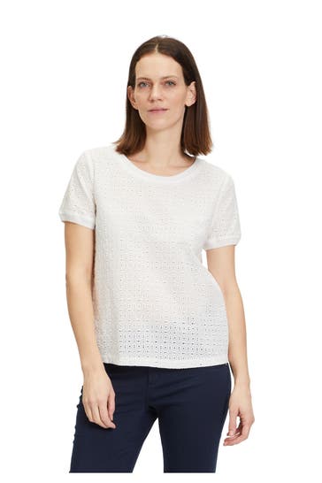BETTY & CO Spitzenshirt weiß
