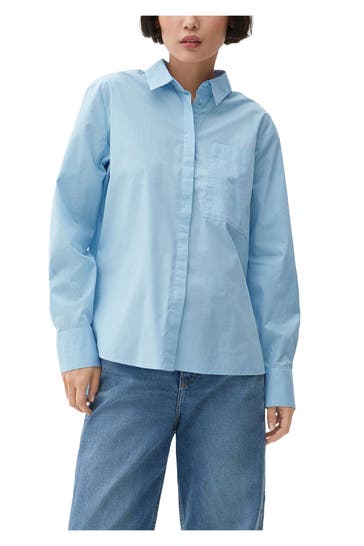 S.OLIVER Hemdbluse hellblau