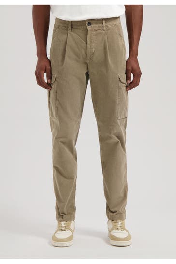 DSTREZZED Cord-Cargohose 'Logan' graugrün