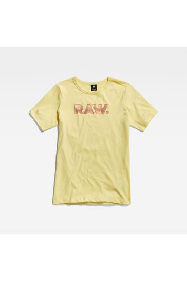 G-STAR T-Shirt hellgelb