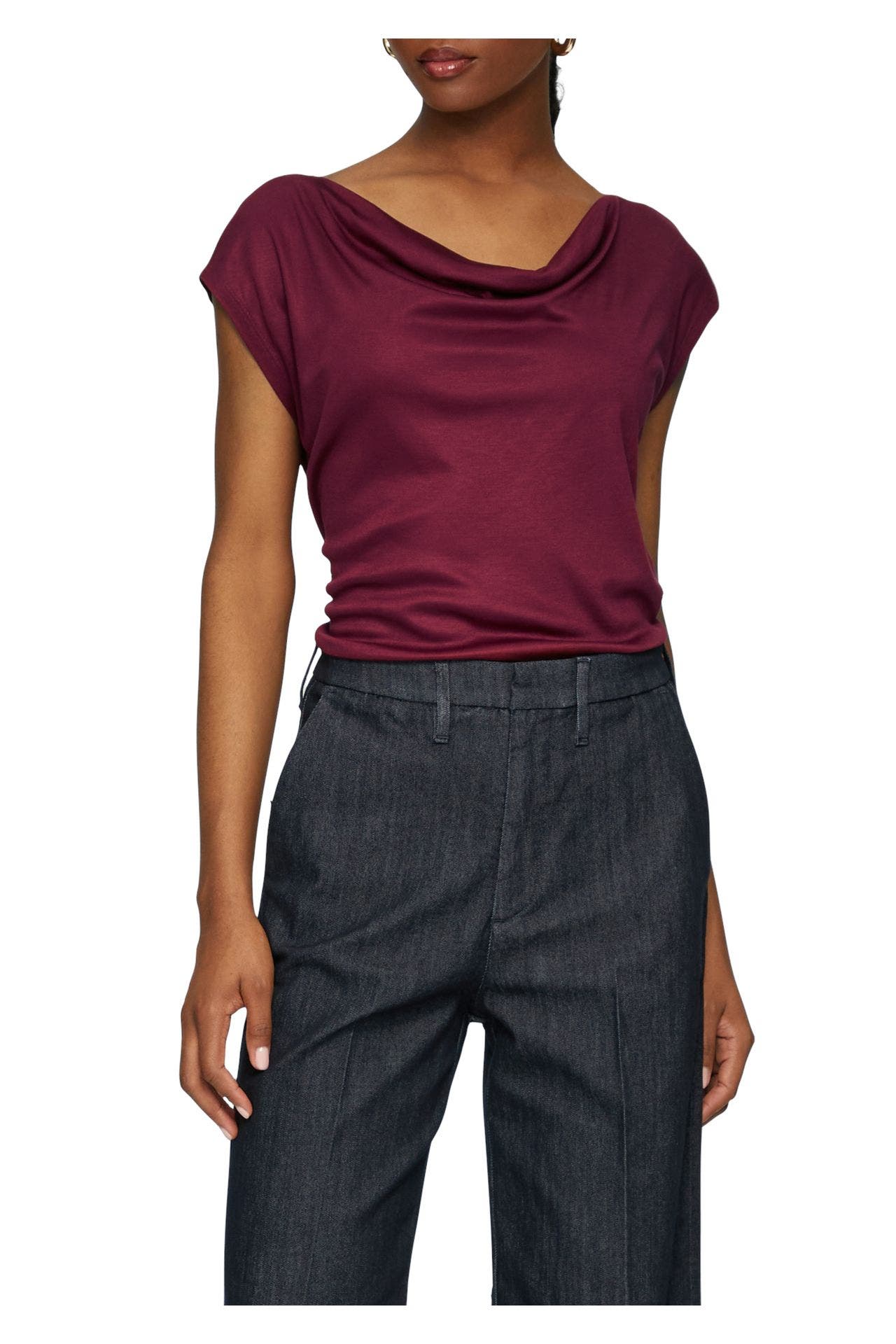 S.OLIVER BLACK LABEL Blusenshirt weinrot, Bild 1