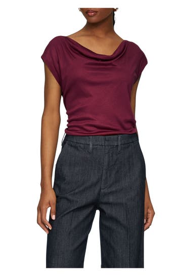 S.OLIVER BLACK LABEL Blusenshirt weinrot