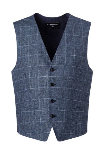 STRELLSON Anzugweste 'Gyl' blau kariert