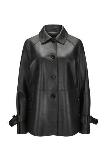 MILESTONE Lederjacke 'Blaine' schwarz