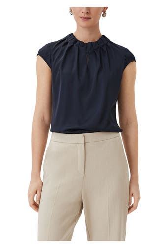 COMMA, Blusenshirt schwarzblau