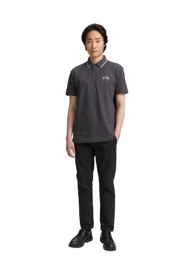TOM TAILOR Polo-Shirt dunkelgrau