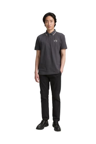 TOM TAILOR Polo-Shirt dunkelgrau