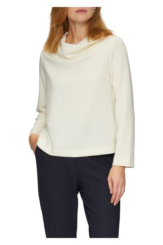 S.OLIVER BLACK LABEL Langarmshirt weiß