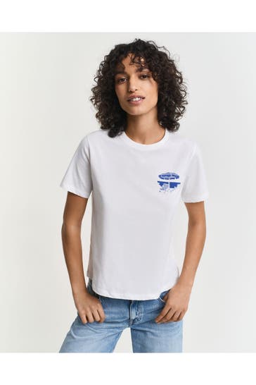 GANT T-Shirt weiß
