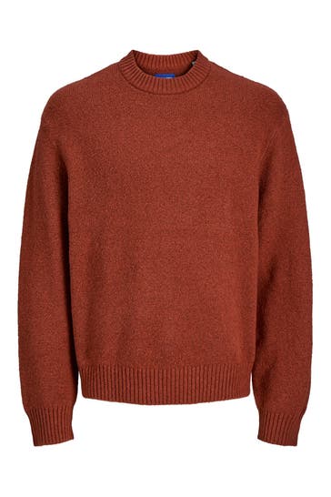 JACK & JONES Strickpullover 'Joraustin' rotbraun