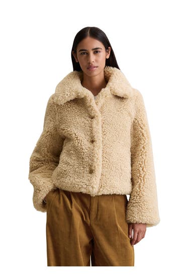 MARC O'POLO DENIM Kunstfelljacke beige
