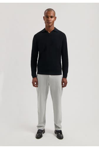 DSTREZZED Polo-Strickpullover schwarz