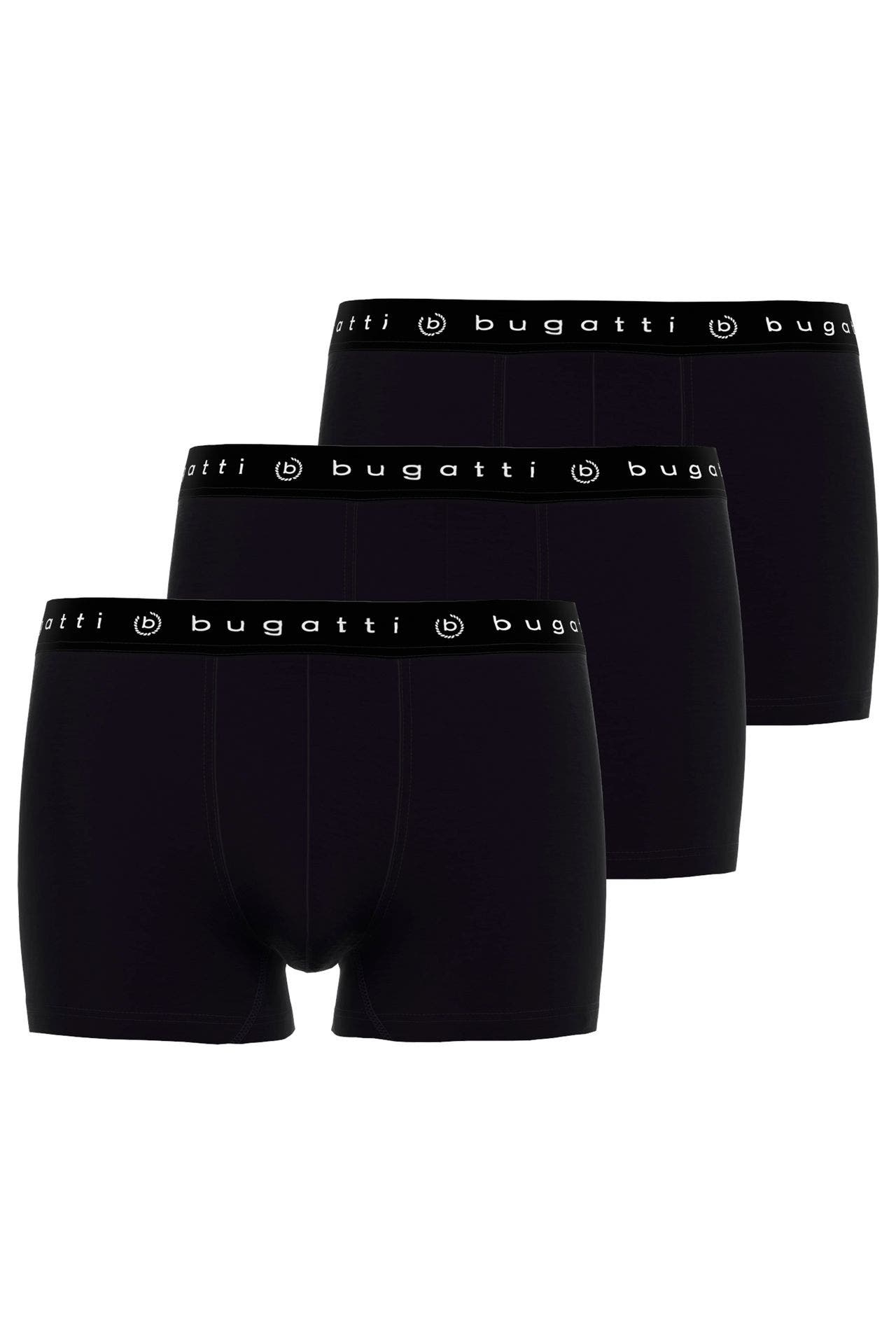BUGATTI 3er-Pack Boxer Trunks schwarz, Bild 1