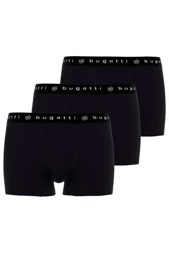 BUGATTI 3er-Pack Boxer Trunks schwarz