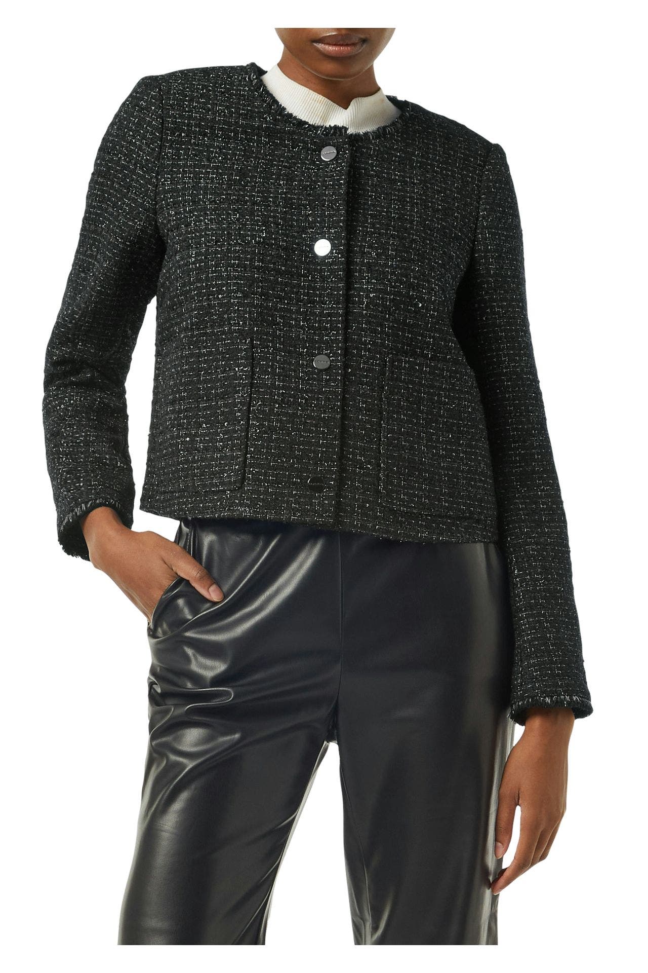 COMMA, Bouclé-Blazer schwarz, Bild 1