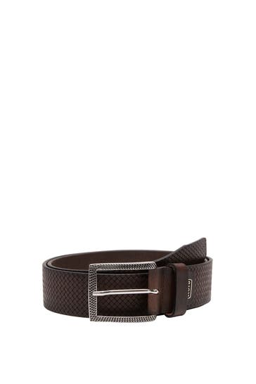 LLOYD BELTS Leder-Gürtel dunkelbraun