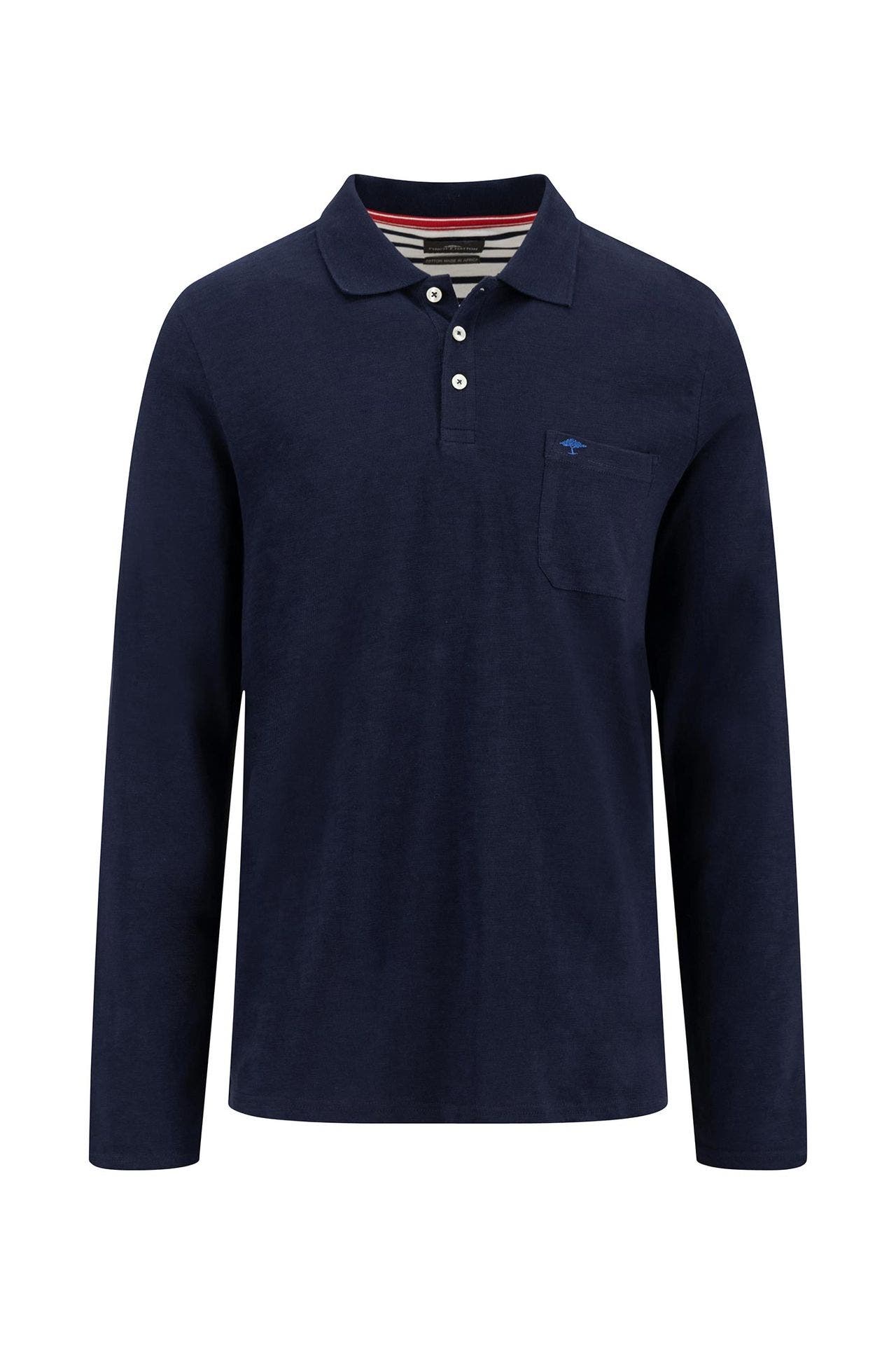 FYNCH-HATTON Langarm-Polo navy, Bild 1