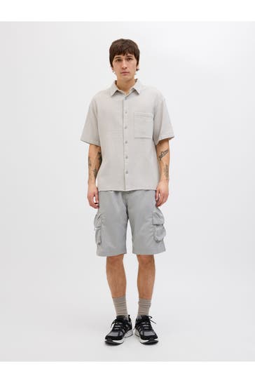 JACK & JONES Cargo-Shorts 'Jpstcole Hart Tech' hellgrau